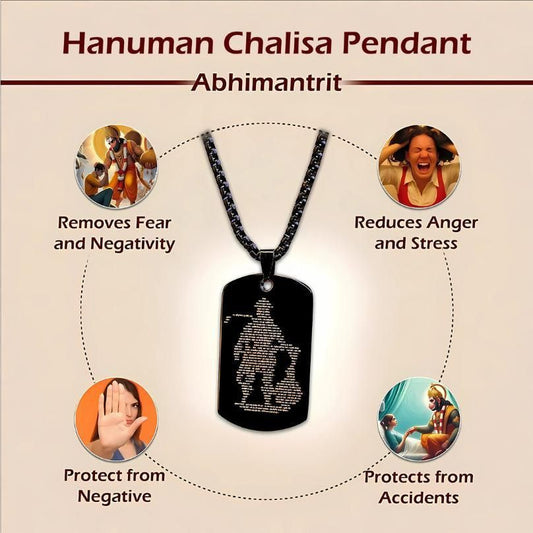 Golden Hanuman Chalisha Pendant with Chain