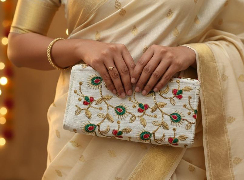 Floral hand Bag wide