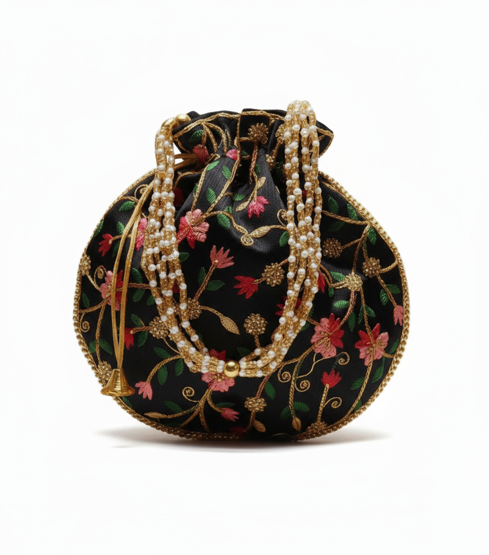 Handcrafted Floral potli Bag