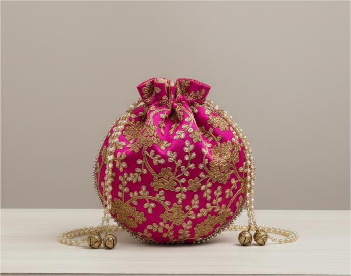 Handcrafted Floral potli Bag