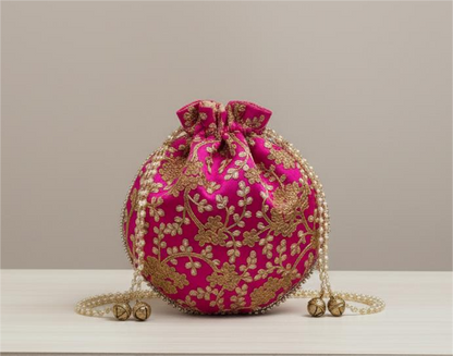 Handcrafted Floral potli Bag