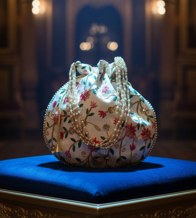 Handcrafted Floral potli Bag