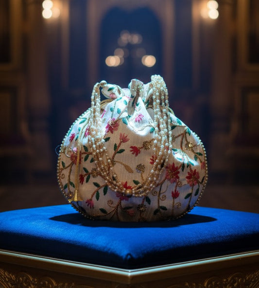 Handcrafted Floral potli Bag