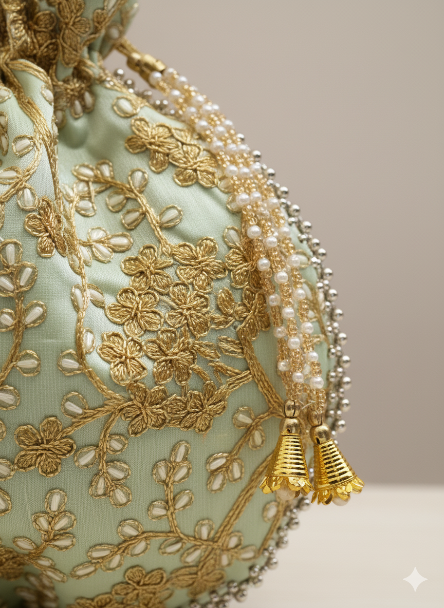 Handcrafted Floral potli Bag