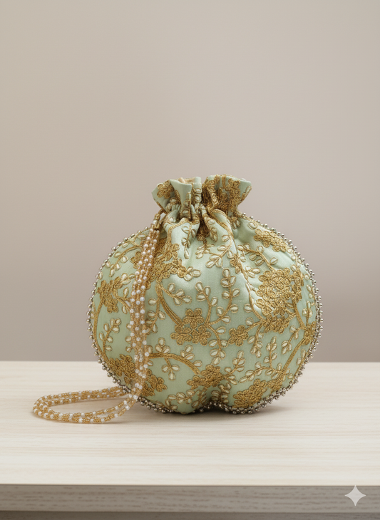 Handcrafted Floral potli Bag